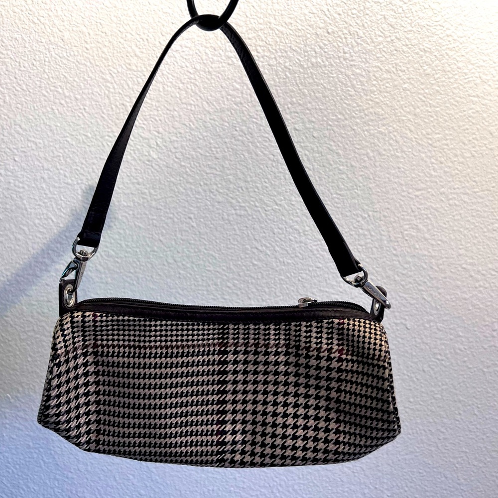 Ralph Lauren mini barrel bag pouch bag with classic houndstooth patterns